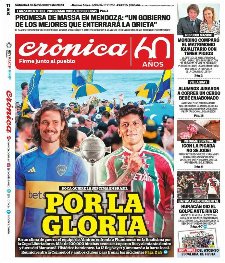 Portada de Diario El Libertador (Argentina)