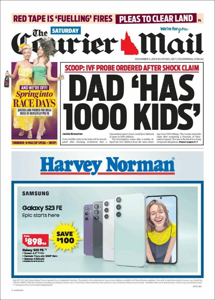 Portada de The Courier-Mail (Australia)