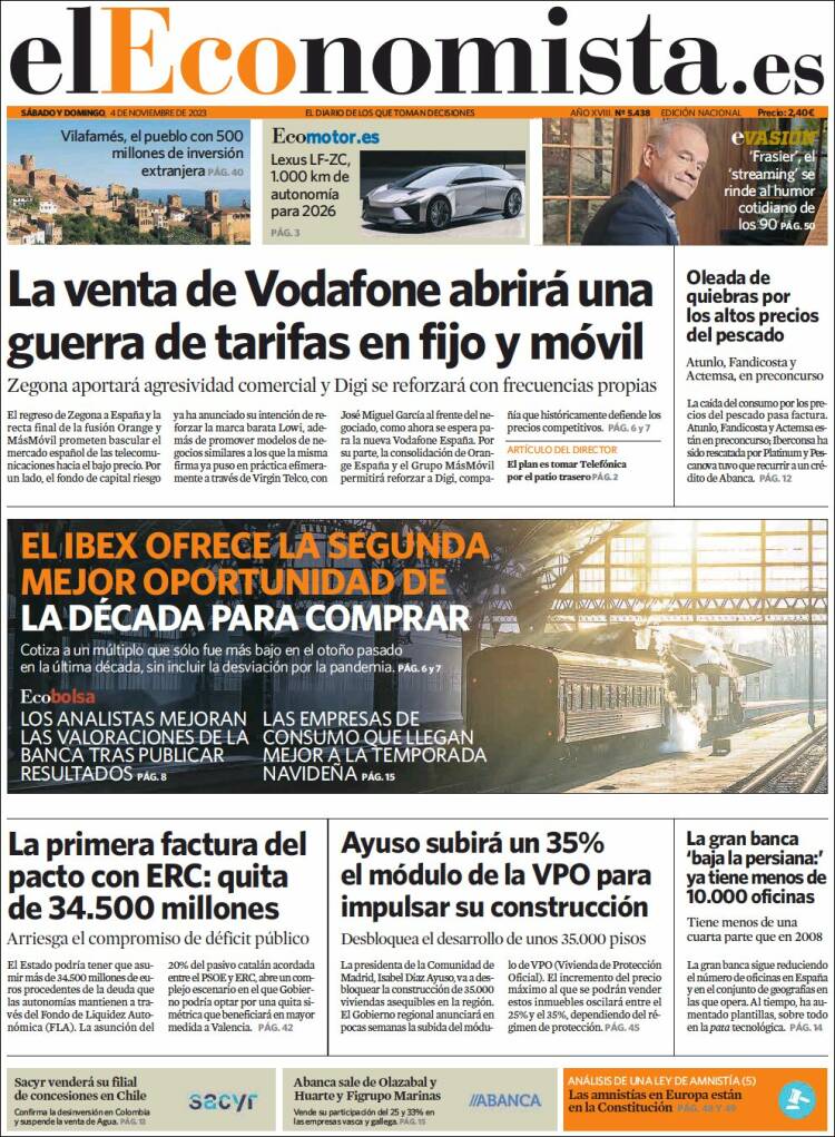 Portada de El Economista (Espa&ntilde;a)