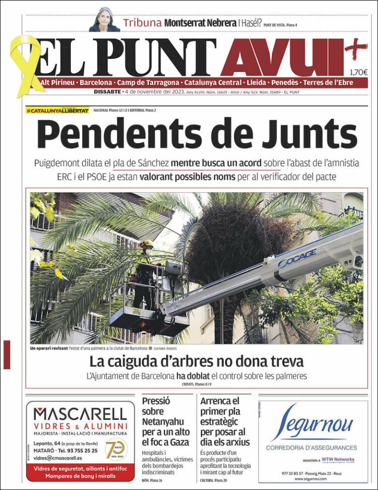 Portada de El Punt Avui (España)