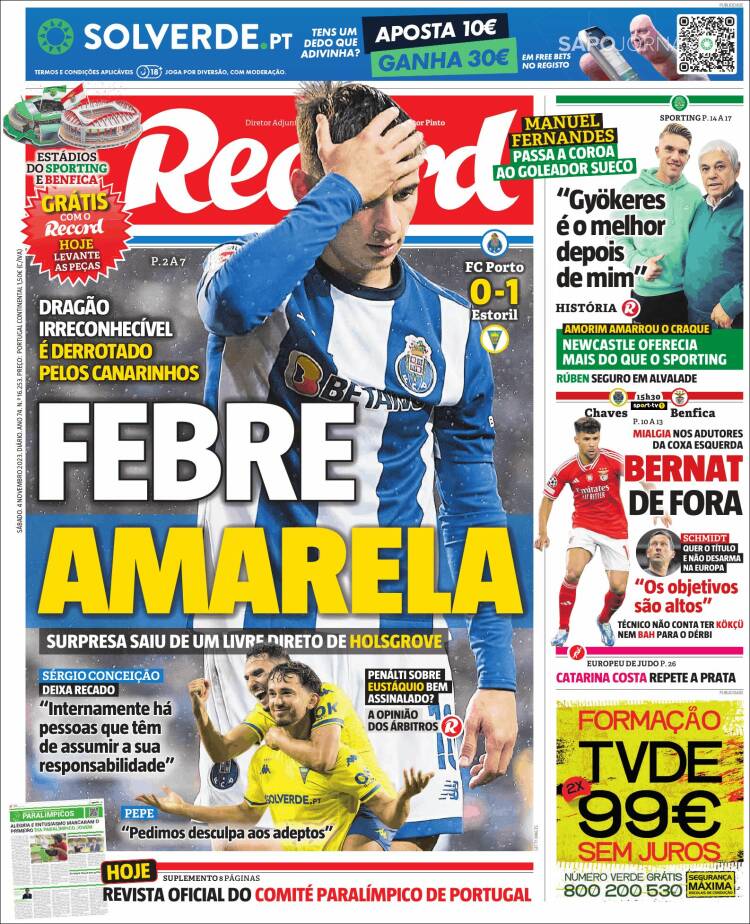 Portada de Record (Portugal)
