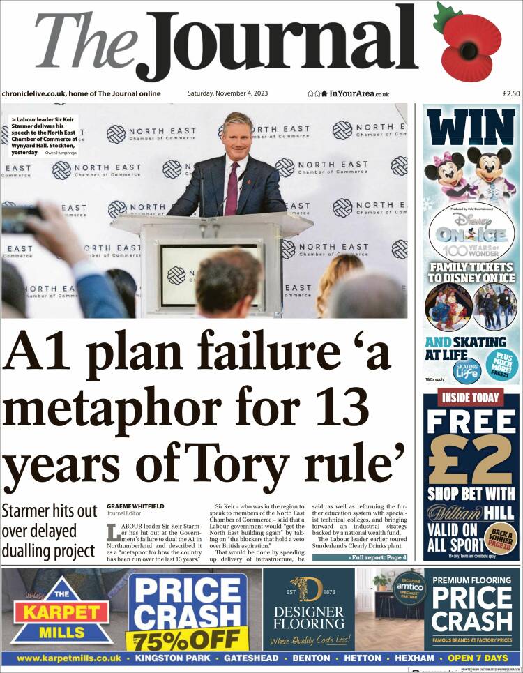 Portada de The Journal (Reino Unido)