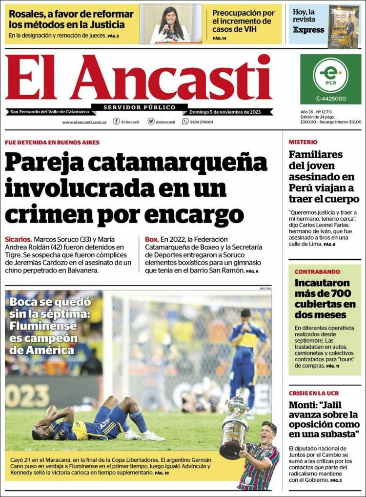 Portada de El Ancasti (Argentina)