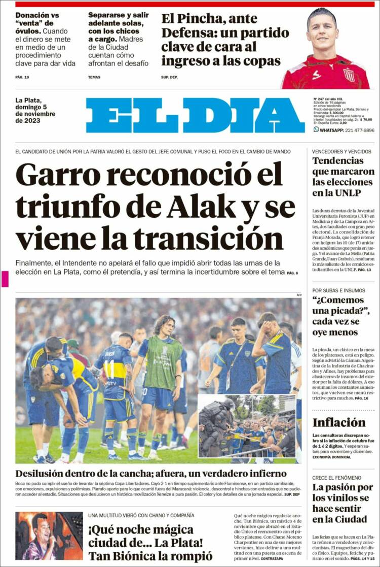 Portada de El Día de la Plata (Argentina)