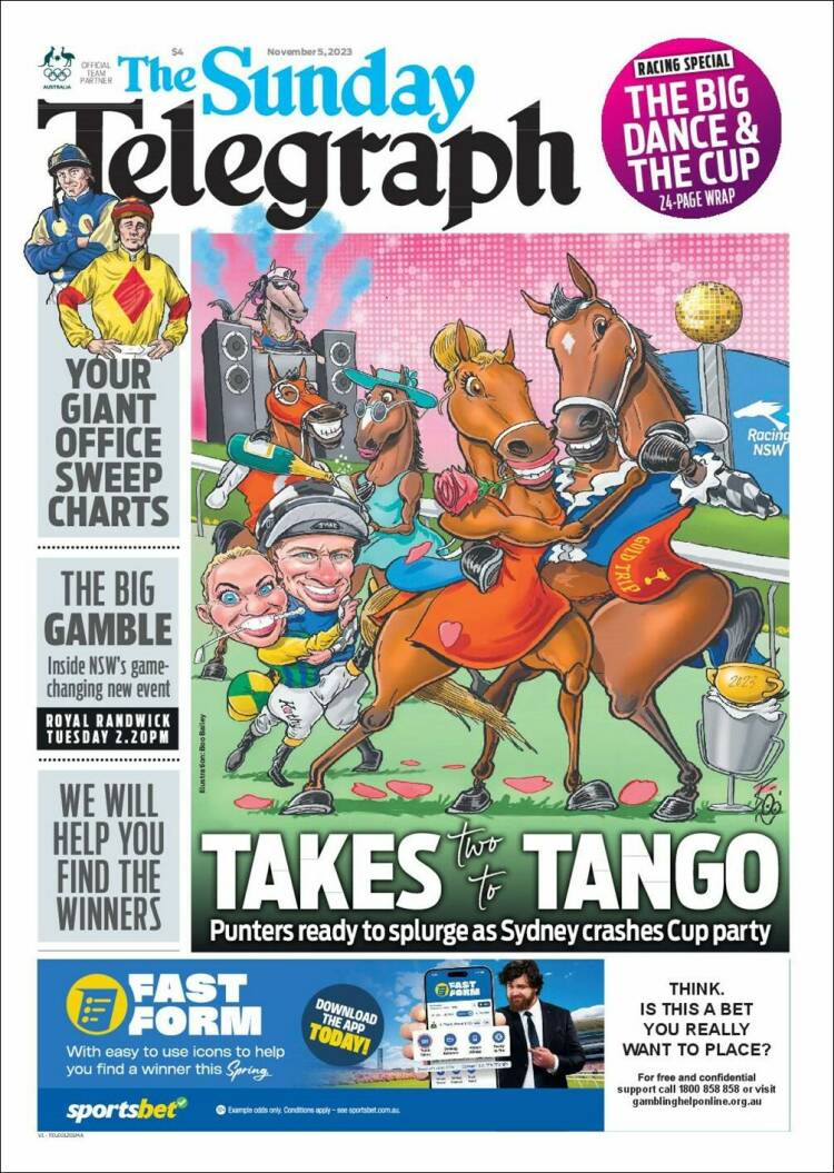 Portada de The Daily Telegraph (Australia)