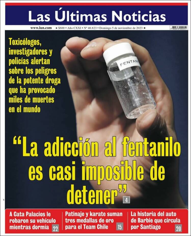 Portada de Las Últimas Noticias (Chile)