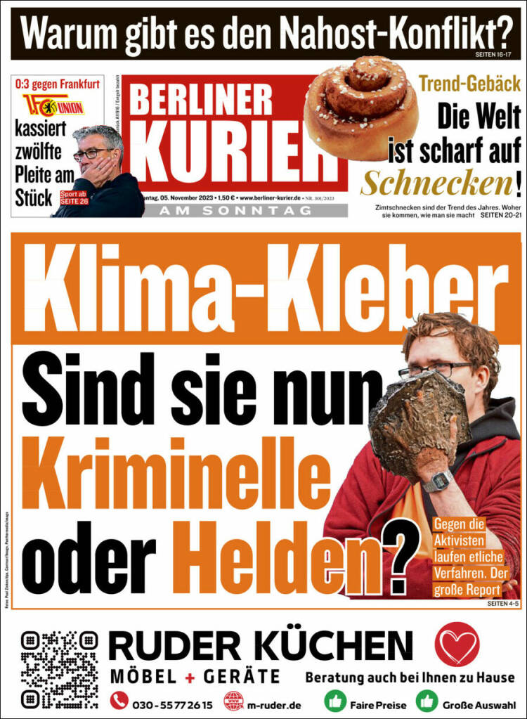 Portada de Berliner Kurier - Startseite BK (Alemania)
