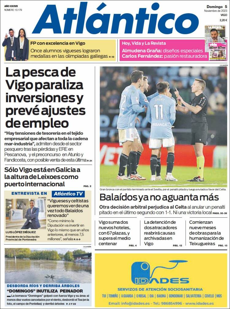 Portada de Atlántico Diario (España)
