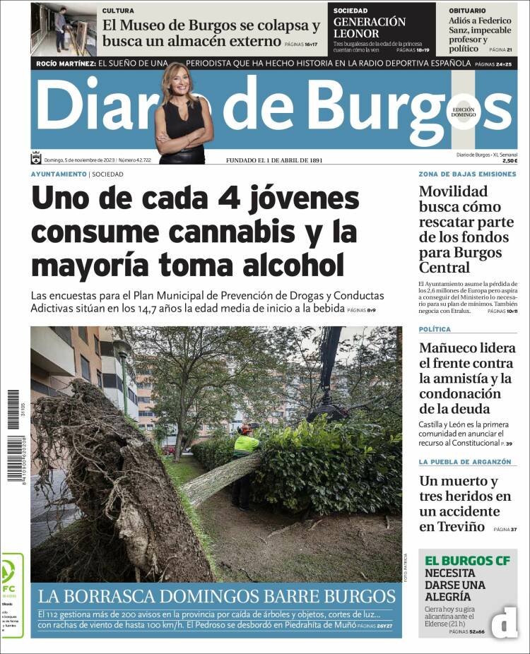 Portada de Diario de Burgos (España)
