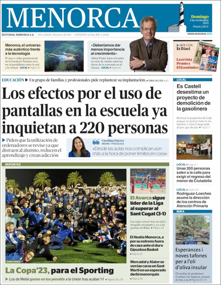 Portada de Menorca - Diario Insular (España)