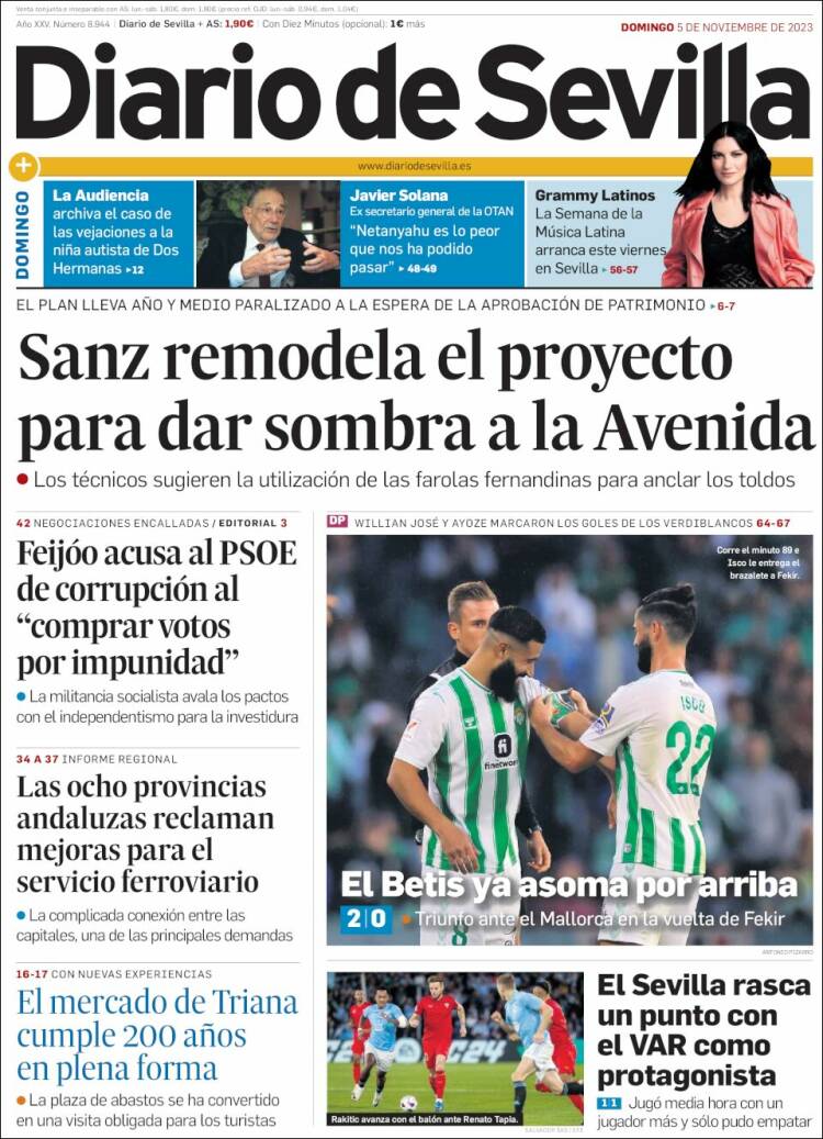 Portada de Diario de Sevilla (España)