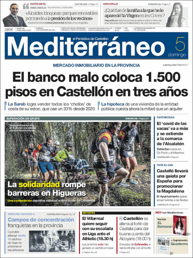 Portada de El Periódico Mediterraneo (España)