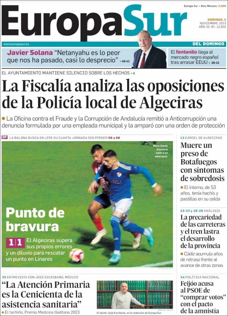 Portada de Europa Sur (España)