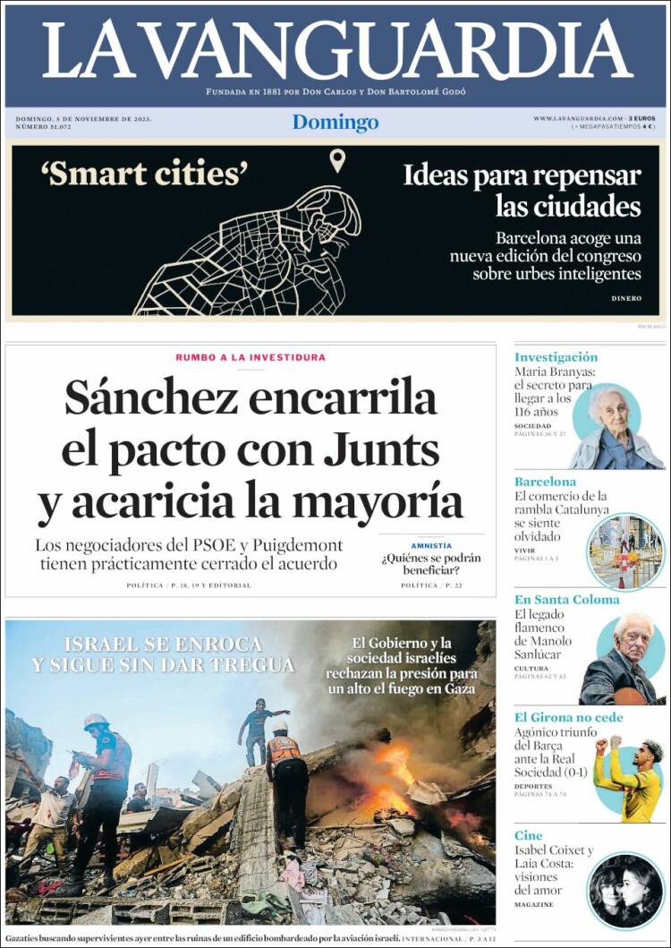 Portada de La Vanguardia (España)