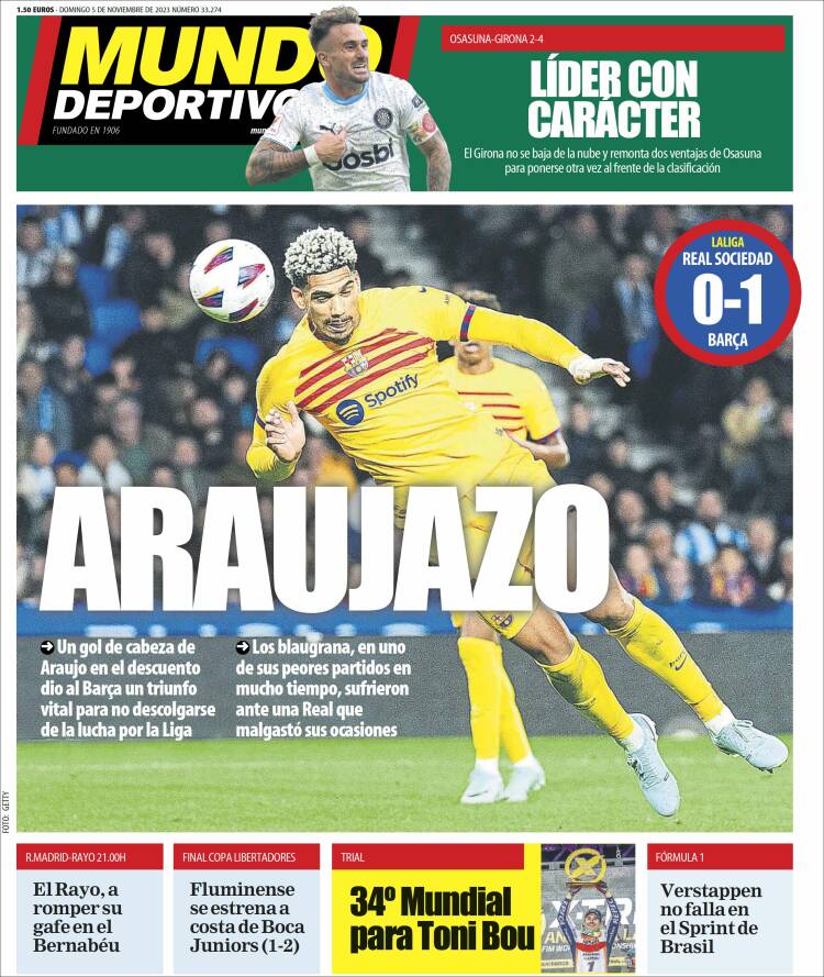 Portada de El Mundo Deportivo (España)
