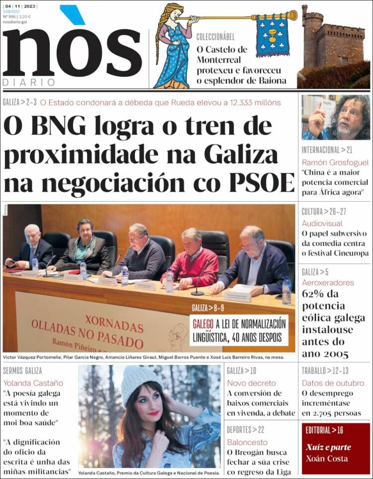 Portada de Nòs Diario (España)