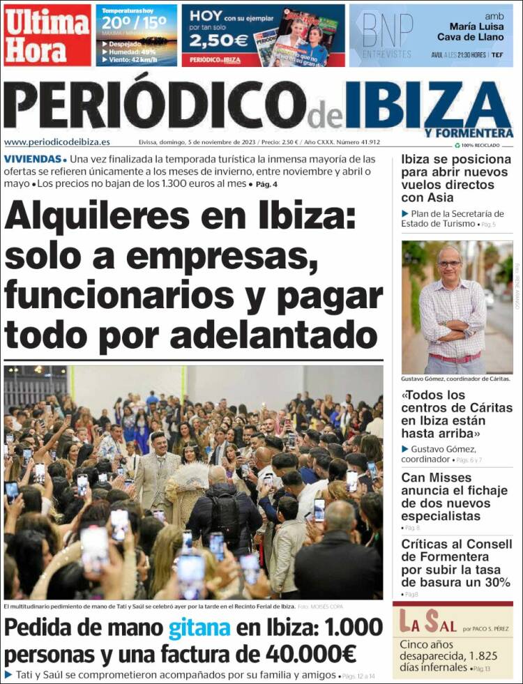 Portada de Periódico de Ibiza (España)