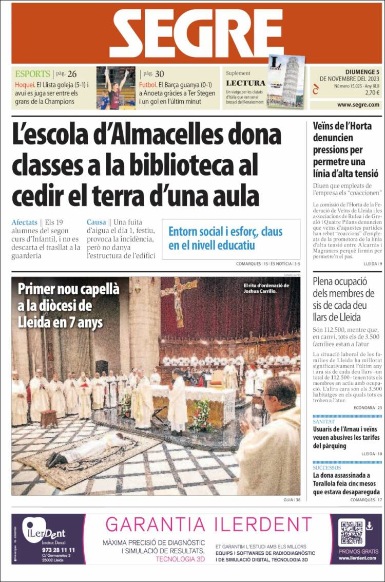 Portada de Segre (España)