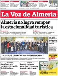 Portada de La Voz de Almería (España)