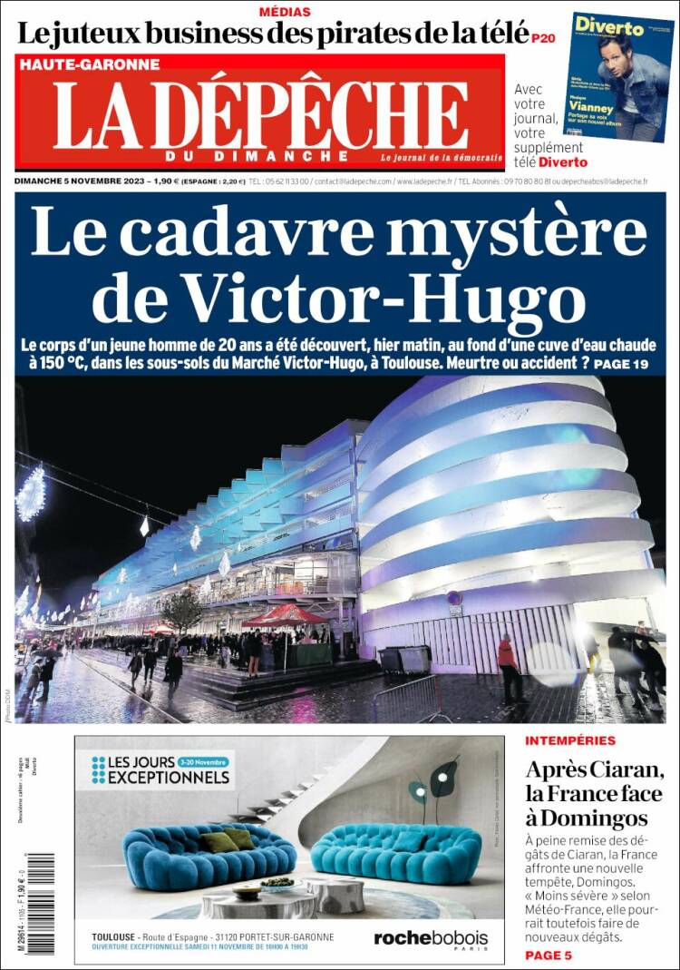 Portada de La Dépêche du Midi (Francia)