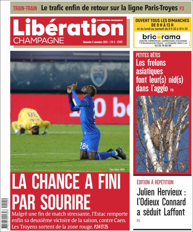 Portada de Libération Champagne (Francia)