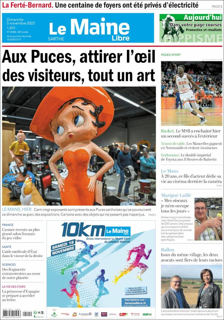 Portada de Le Maine Libre (Francia)