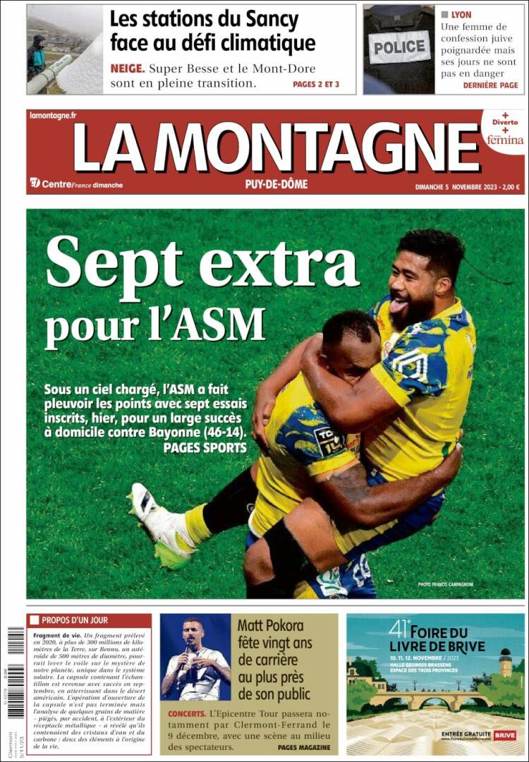 Portada de La Montagne (Francia)