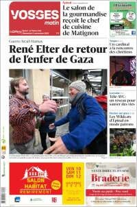 Portada de Vosges Matin (Francia)