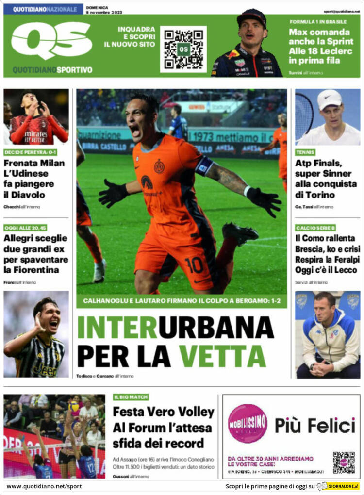 Portada de Quotidiano Sportivo (Italia)