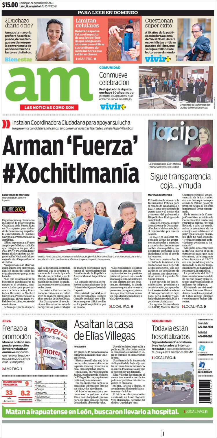 Portada de Al Día A.M. (M&eacute;xico)