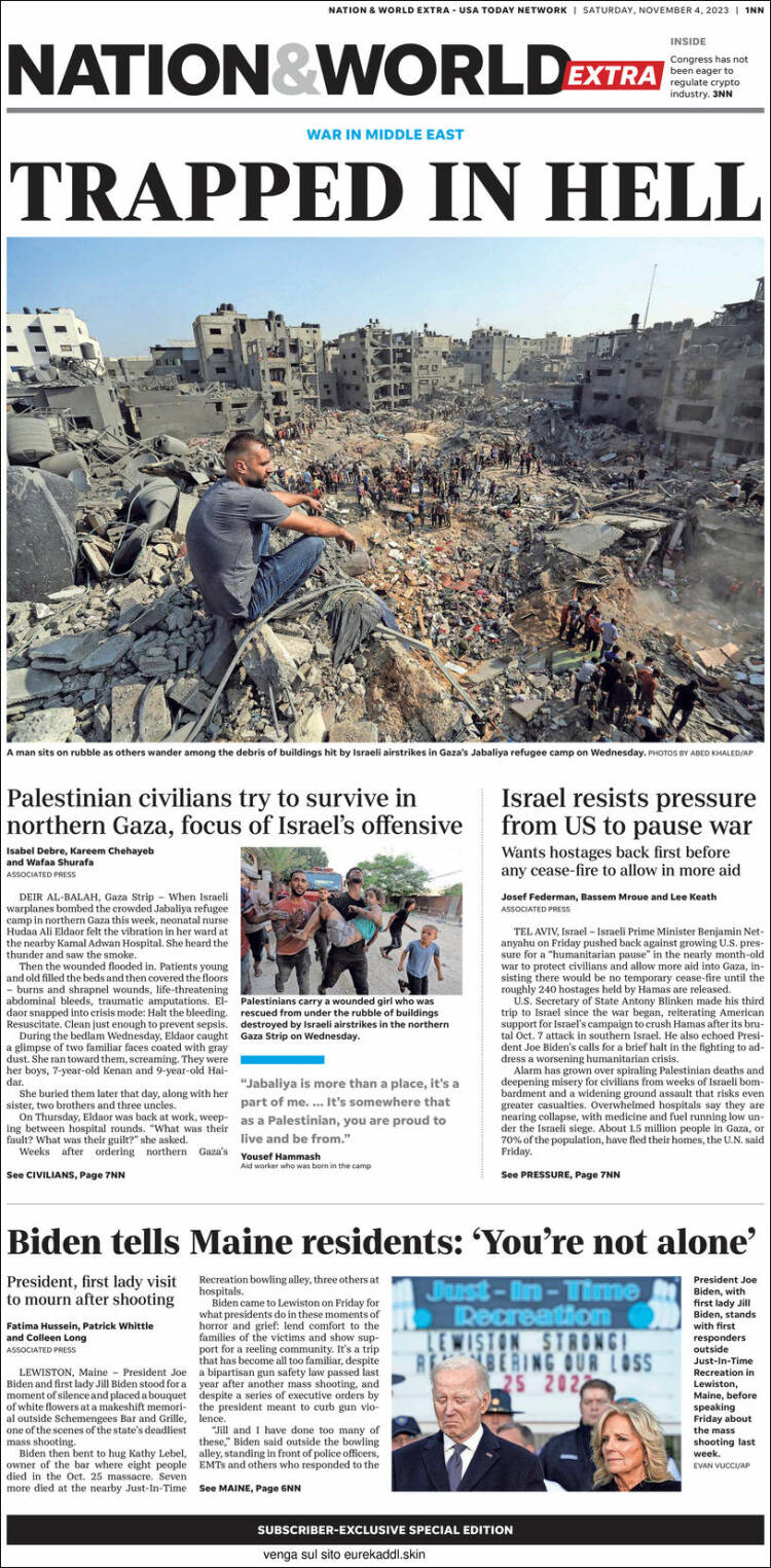 Portada de USA Today (USA)