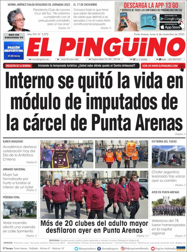 Portada de El Pingüino (Chile)
