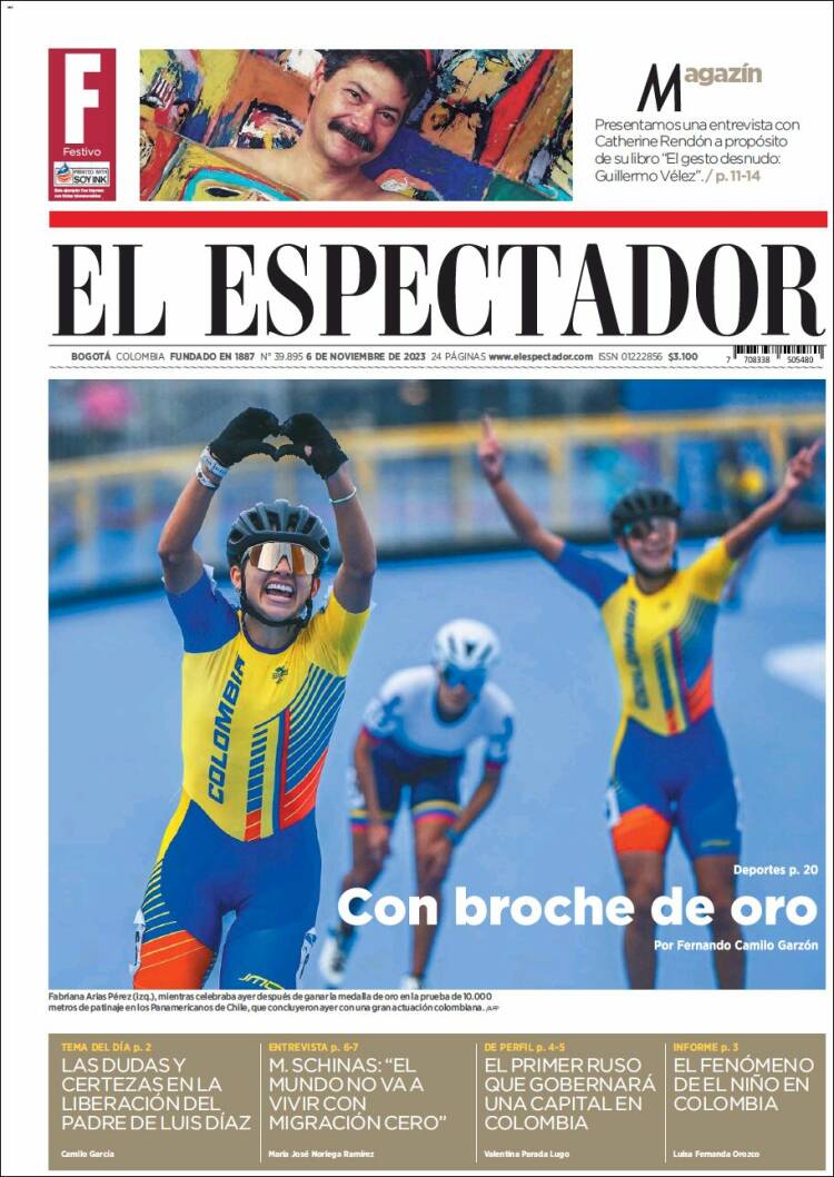 Portada de El Espectador (Colombia)