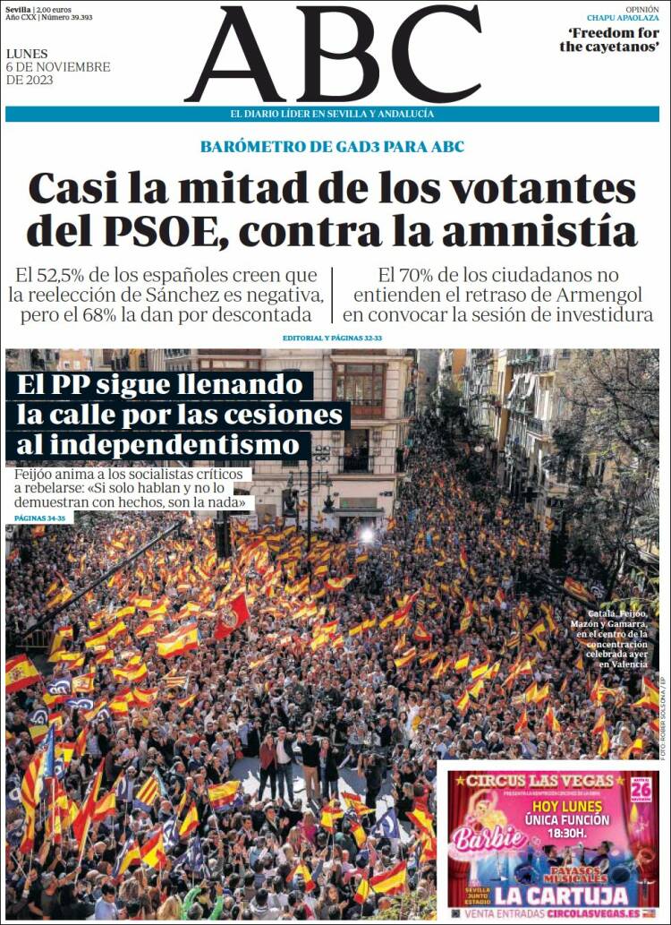 Portada de ABC - Sevilla (Espa&ntilde;a)