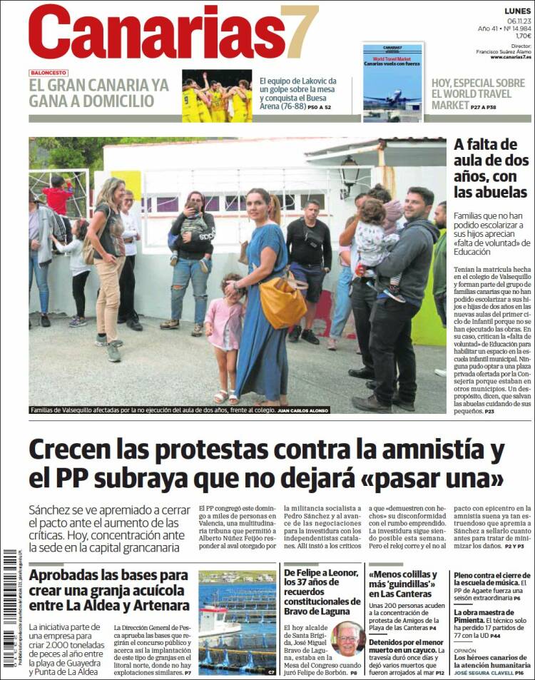 Portada de Canarias 7 (Espa&ntilde;a)