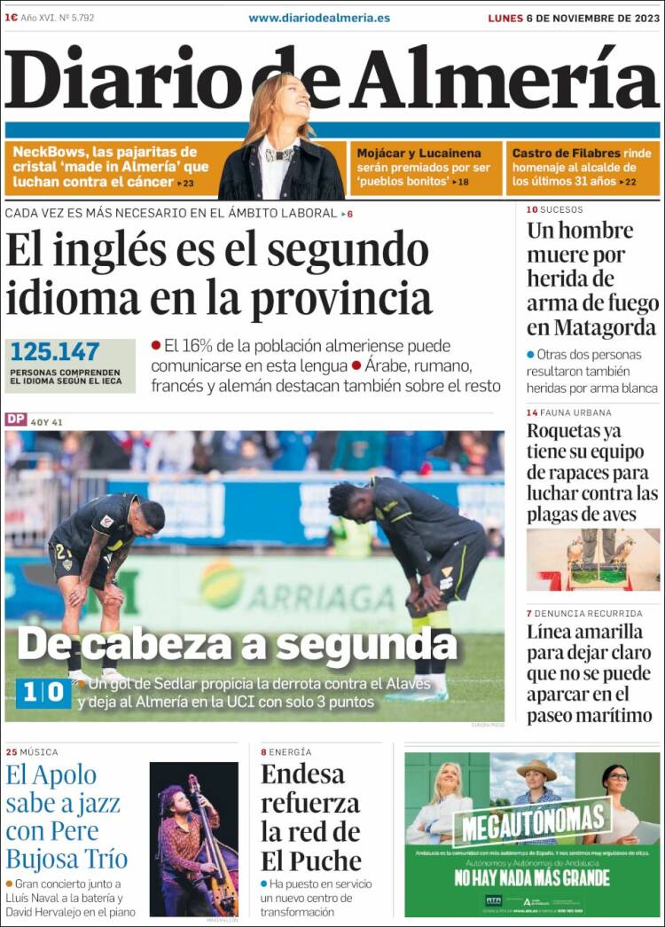 Portada de Diario de Almería (Espa&ntilde;a)