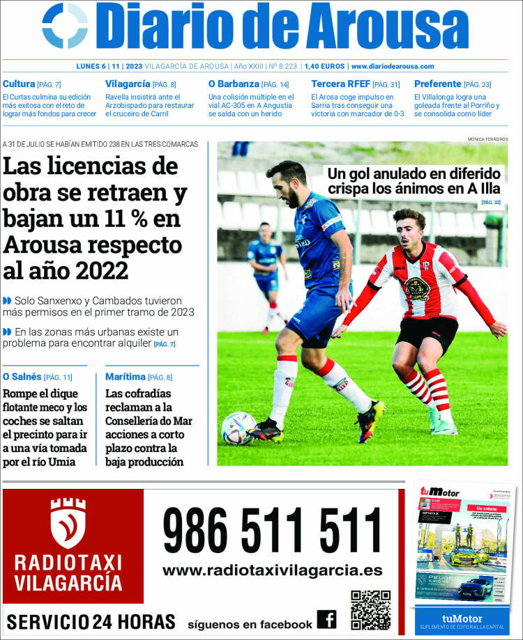Portada de Diario de Arousa (Espa&ntilde;a)