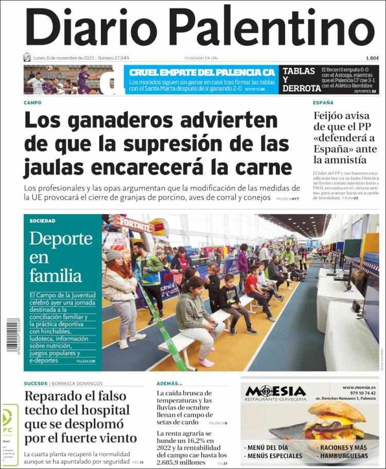 Portada de Diario Palentino (Espa&ntilde;a)