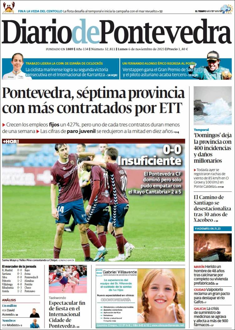 Portada de Diario de Pontevedra (Espa&ntilde;a)