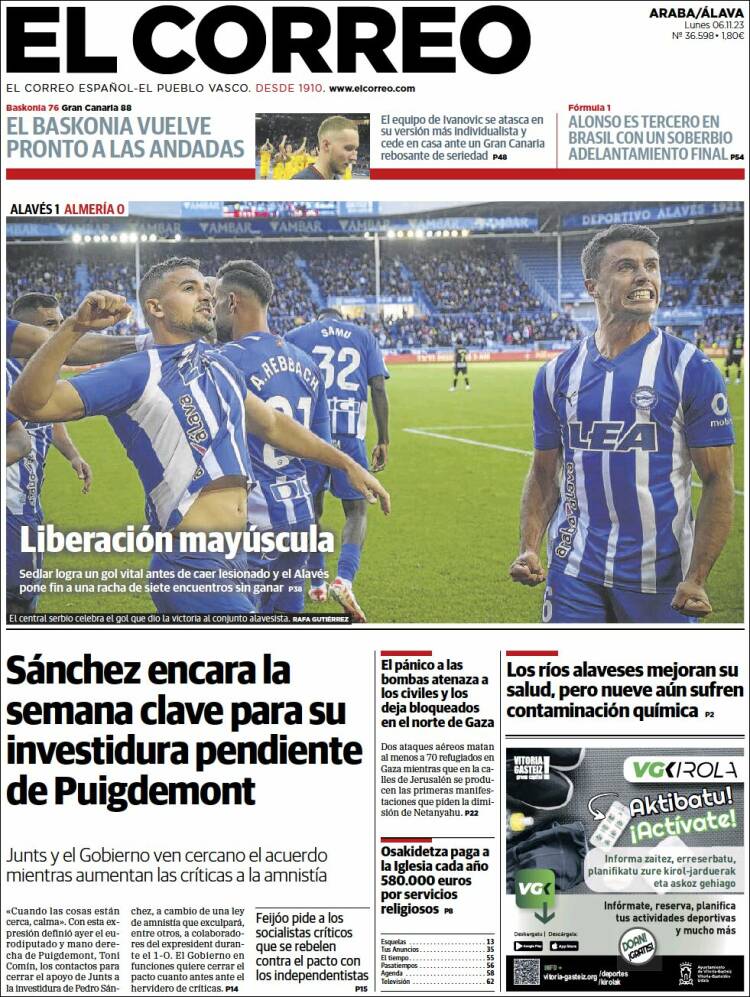 Portada de El Correo - Álava (Espa&ntilde;a)