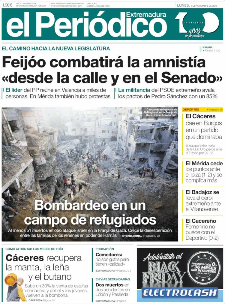 Portada de El Periódico de Extremadura (Espa&ntilde;a)