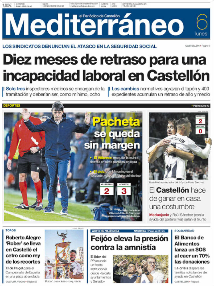 Portada de El Periódico Mediterraneo (Espa&ntilde;a)