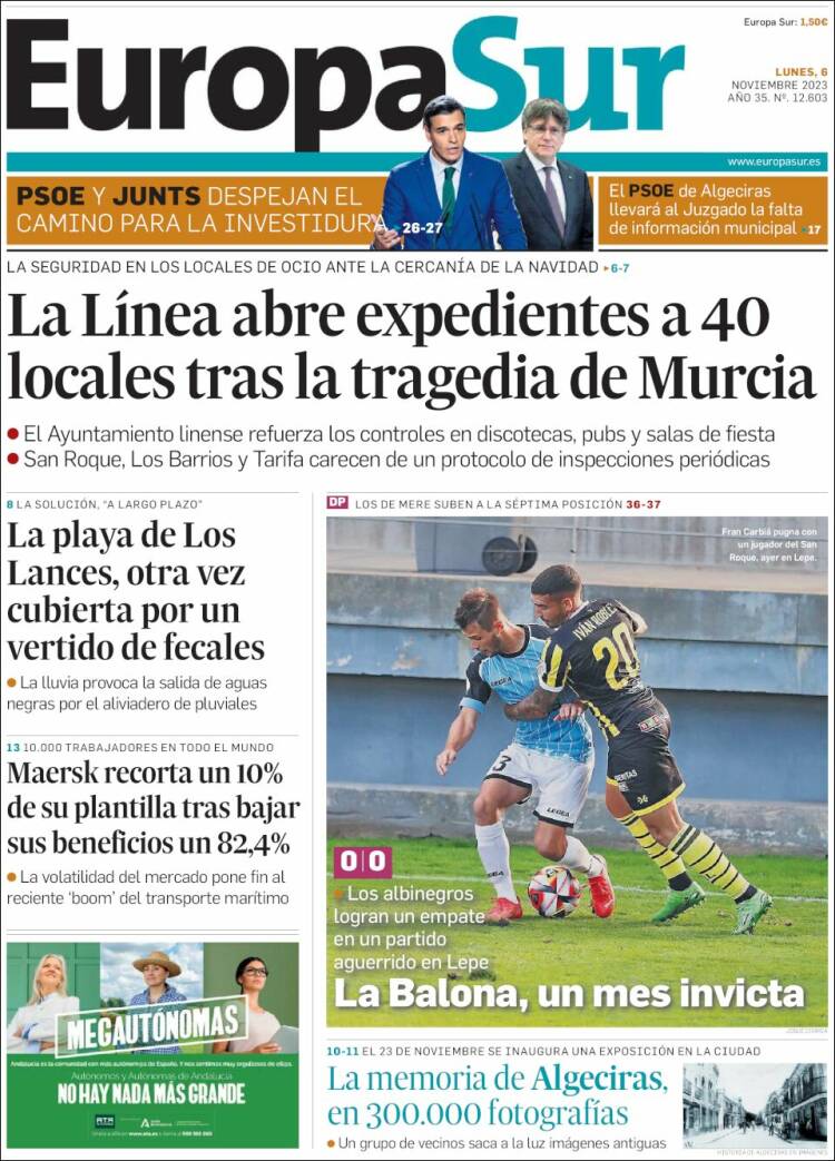 Portada de Europa Sur (Espa&ntilde;a)