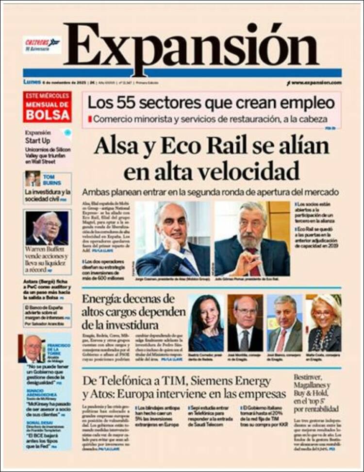 Portada de Expansión (Espa&ntilde;a)