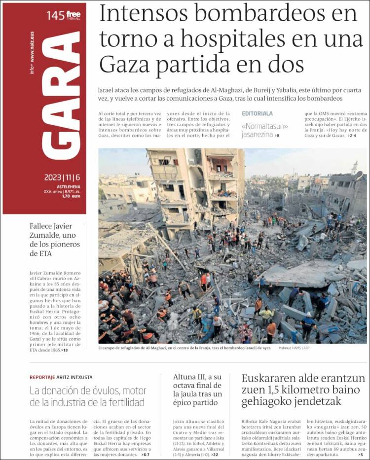 Portada de Gara (Espa&ntilde;a)