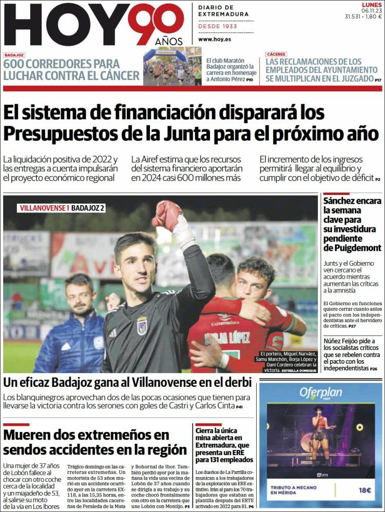 Portada de Hoy - Badajoz (Espa&ntilde;a)