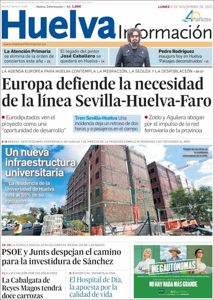 Portada de Huelva Información (Espa&ntilde;a)