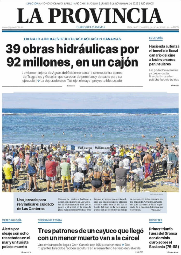 Portada de La Provincia (Espa&ntilde;a)