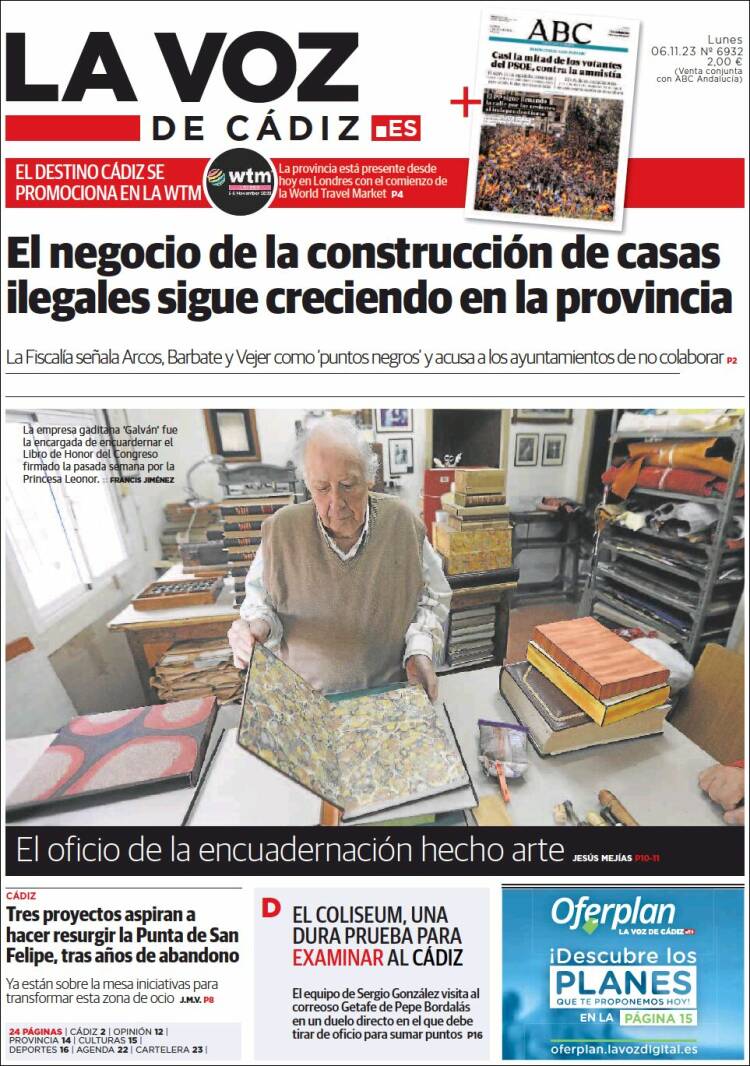 Portada de La Voz de Cádiz (Espa&ntilde;a)