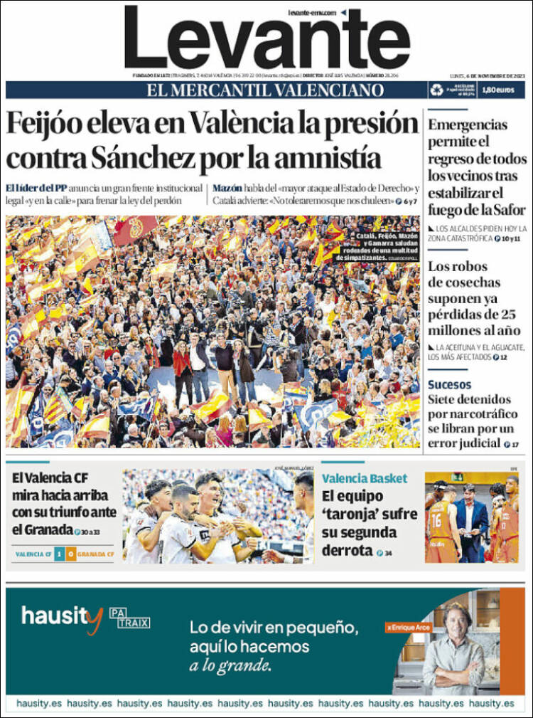 Portada de Levante (Espa&ntilde;a)